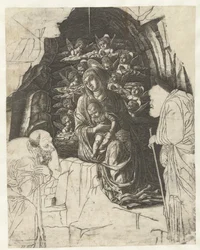 Marie avec enfant entourée d