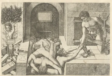 Mercure en tant que personnification de la Vertu sauve des âmes au purgatoire et Daphné se transforme en arbre