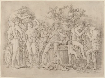 Bacchanale avec une cuve à vin
