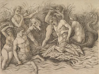 Bataille des dieux de la mer (partie droite d
