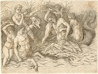 Bataille des dieux de la mer (moitié droite)