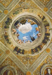 Médaillon du plafond de la Chambre nuptiale (fresque)