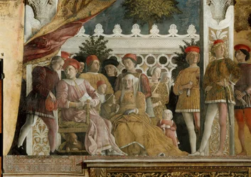 Cour des Gonzague, fresque de la Camera degli Sposi au Palazzo Ducale de Mantoue, 1474
