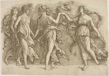 Quatre femmes dansant