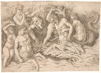 La bataille des dieux de la mer, moitié droite