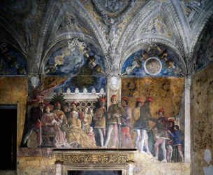 Ludovico Gonzaga, Marsilio Andreasi, Barbara de Brandebourg avec sa fille Paula et Rodolfo Gonzaga
