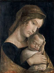 Madonna et enfant endormi