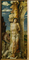 Saint Sébastien. Peuplier (peinture sur bois de peuplier)