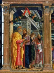 Autel de San Zeno. Côté gauche. 1457-1460. Représentant Simon Pierre, Paul de Tarse, Jean l
