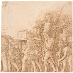 Soldat portant des trophées