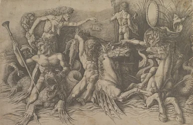 La bataille des dieux de la mer, partie gauche d