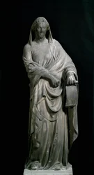 Sibylle de Tibur, du clocher. Sculpture en marbre
