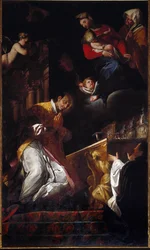 Représentation de saint François Borgia (1510-1572), jésuite et saint espagnol, Gênes, Chiesa dei Santi Andrea e Ambrogio