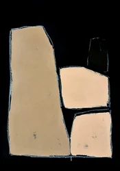 Formes abstraites beiges et noires