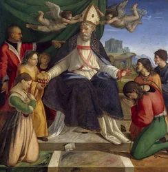 Saint Nicolas de Bari en trône