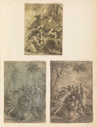 Adoration des bergers, Moïse sauvé des eaux, vers 1540-44