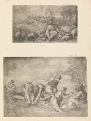 Moïse et le Buisson ardent, la Pêche miraculeuse, vers 1544-48