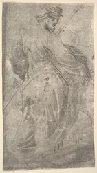 Saint Jacques le Majeur, un bâton dans la main gauche, un livre dans la main droite, de 