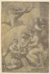 Le mariage mystique de Sainte Catherine, vers 1550