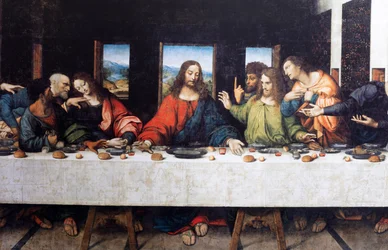 Abbaye (Abdij van Tongerlo). Peinture. La Cène. 1506-1507. (détail)