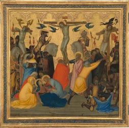 Scènes de la Passion du Christ : La crucifixion [panneau du milieu]