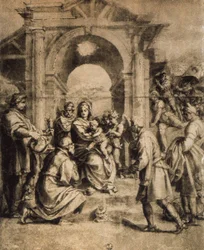 Adoration des Mages, dessin par Andrea del Sarto