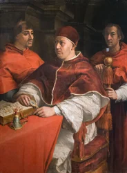 Portrait du pape Léon X avec deux cardinaux