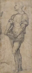 Jeune homme debout tenant un livre, vers 1515