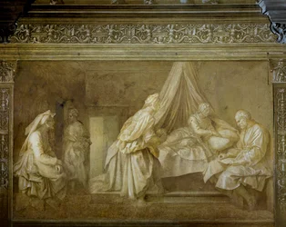 Histoires de Saint Jean par Andrea del Sarto, détail, Cloître de Scalzo, Florence