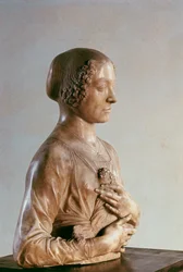 Femme avec un bouquet, vers 1475-80 (marbre)