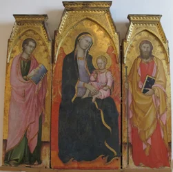 madone avec enfant entre les saints
