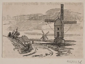 Deux moulins à vent près d