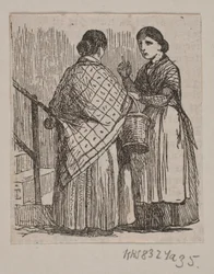 Deux servantes en conversation