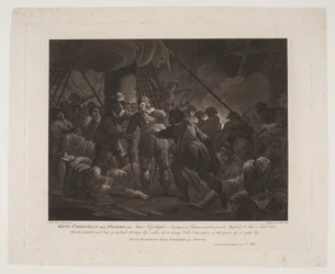 Le roi Christian IV sur le navire Trefoldigheden lors de la bataille navale de Femern