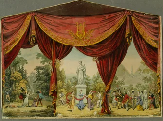 Esquisse pour le rideau du Théâtre Impérial à Saint-Pétersbourg, années 1830