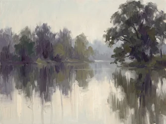 Reflets brumeux de rivière