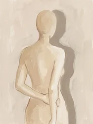 Silhouette féminine sereine