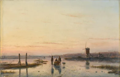 Moulin à vent au bord d