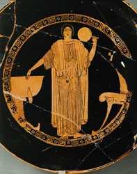 Jeune femme à sa toilette ...