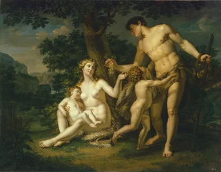 Adam et Ève avec des enfants sous un arbre, 1803