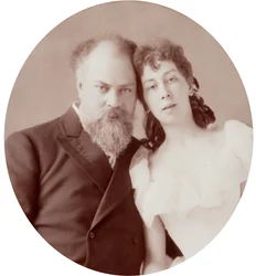 Konstantin Makovsky, artiste russe, avec sa femme, années 1880