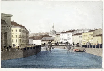 Le pont Bolshoi Koniushennyi à Saint Petersbourg