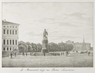 Vue du Champ de Mars et du Monument Suvorov à Saint-Pétersbourg