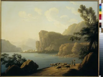 Vue de la rivière Selenga en Sibérie