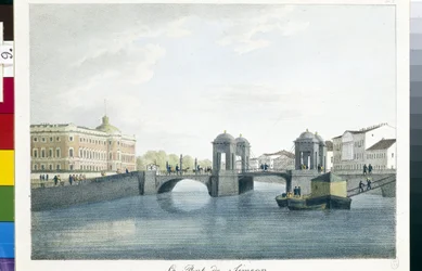 Vue du pont de Simeon à Saint Petersbourg