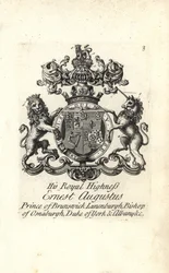 Blason et armoiries de SAR Ernest Auguste, Prince de Brunswick Lunebourg, Évêque d