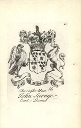 Blason et armoiries du très honorable John Savage, 5e comte de Rivers