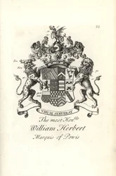 Armoiries et blason du très honorable William Herbert, 2e marquis de Powis