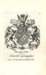 Armoiries et blason du très noble Charles Douglas, 3e duc de Queensberry et Dover