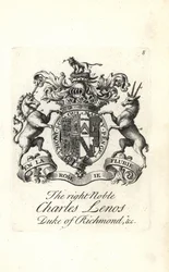 Blason et armoiries du noble Charles Lenos ou Charles Lennox